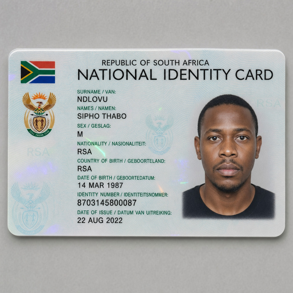 AI-generated South African Smart ID Card